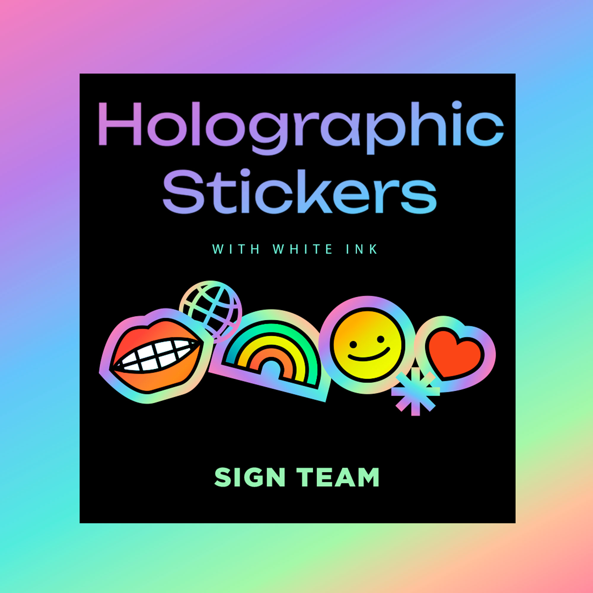 Holographic stickers